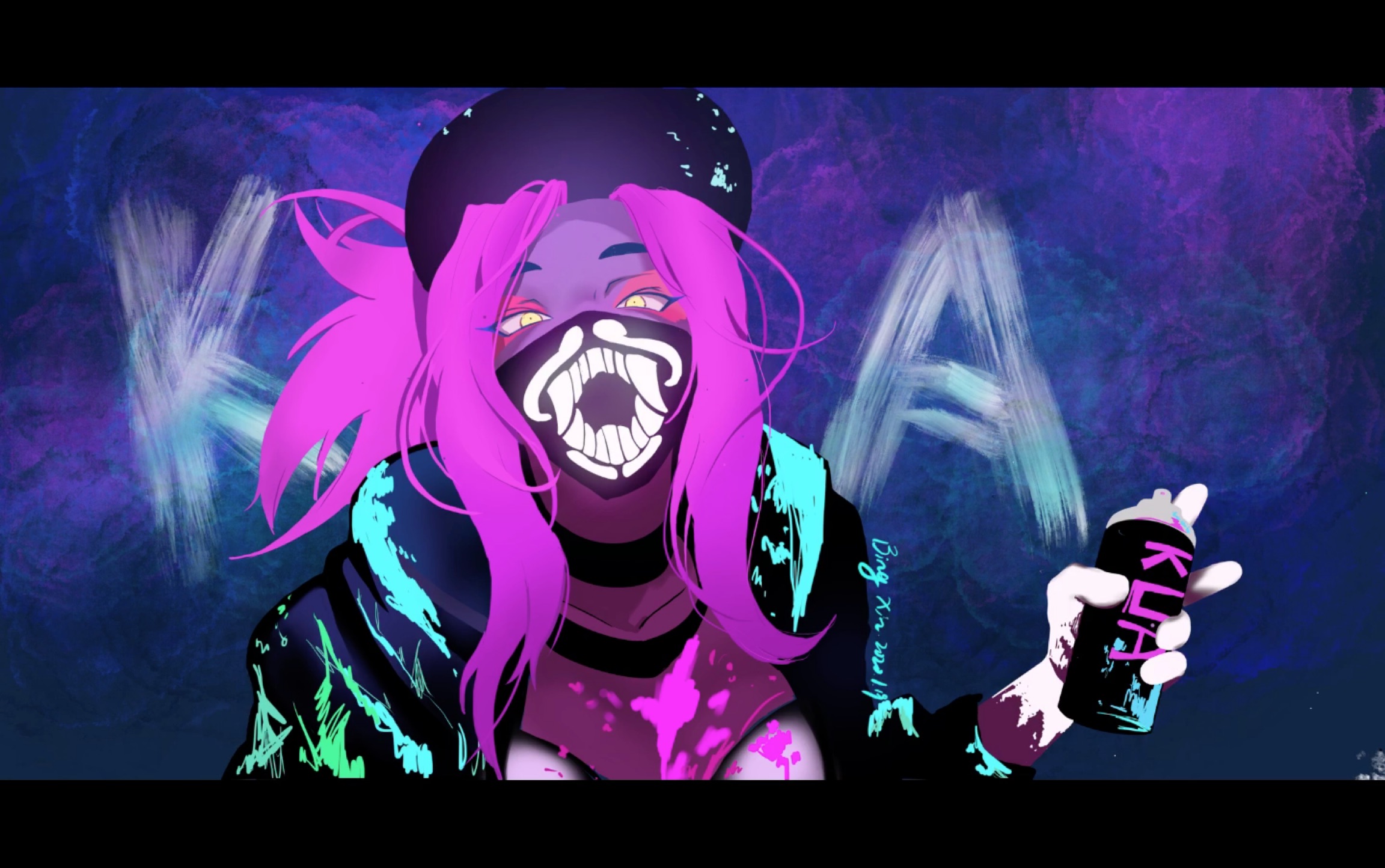 阿卡丽kda板绘pop/start 打卡