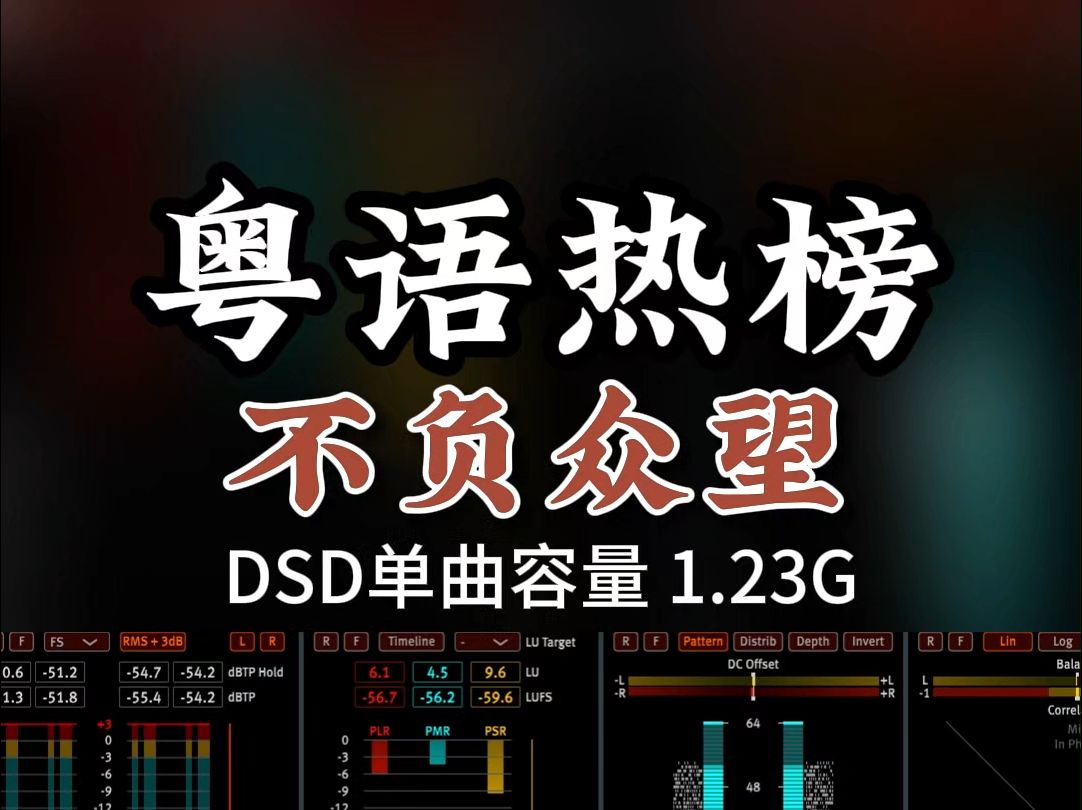 流行热歌榜,粤语金曲,《不负众望》DSD完整版1.23G,百万调音师专业录音棚制作,顶级hifi无损音质哔哩哔哩bilibili