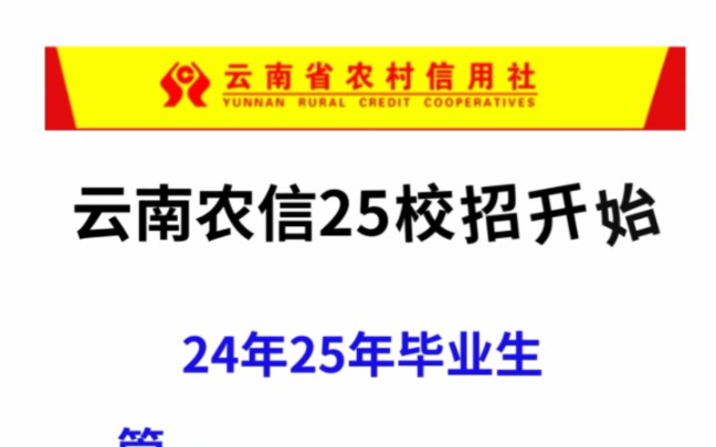 云南农信社25校招开始#云南 #云南农信 #云南农信社 #云南农信社秋招哔哩哔哩bilibili