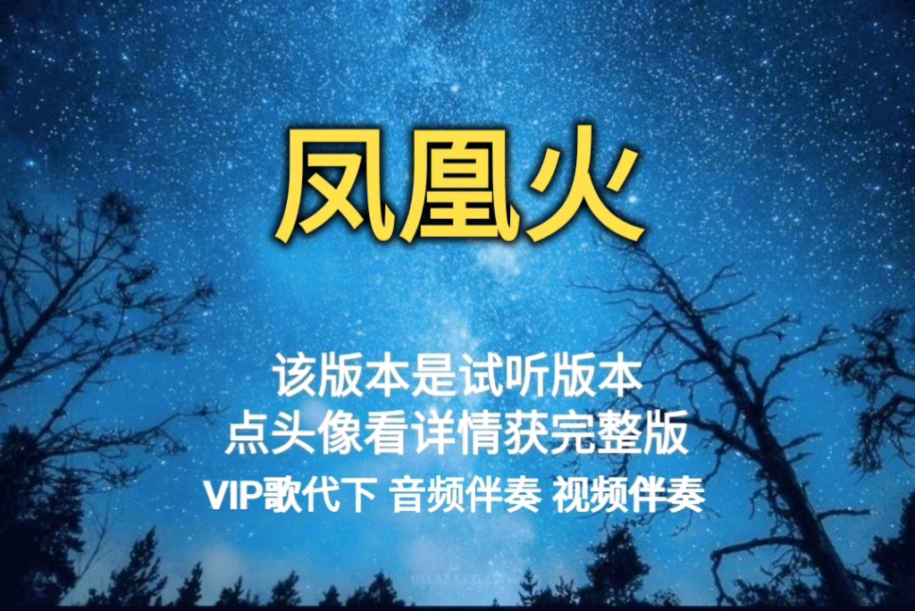 凤凰火 胡夏【无损原版伴奏】