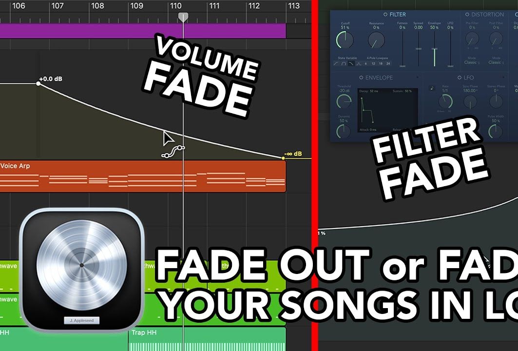 logic pro - 在你的歌曲中 使用淡出 (或淡入) 的2个技巧