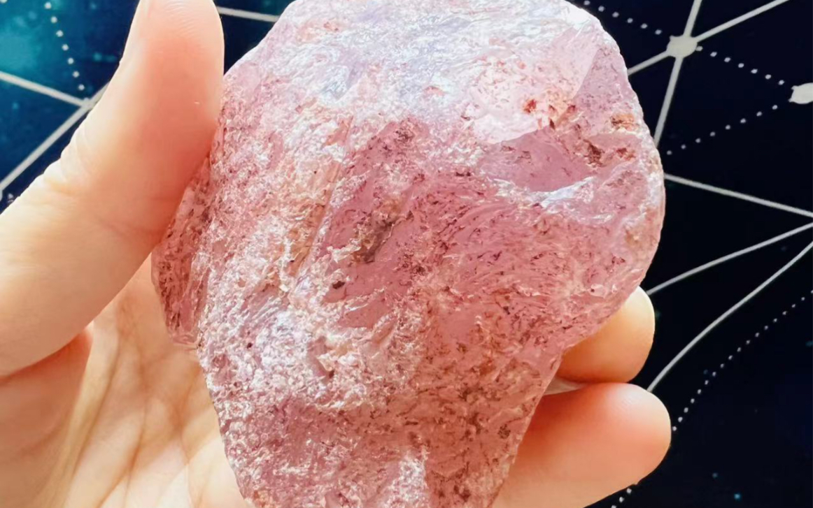 48号 原皮粉水晶原石 已结缘