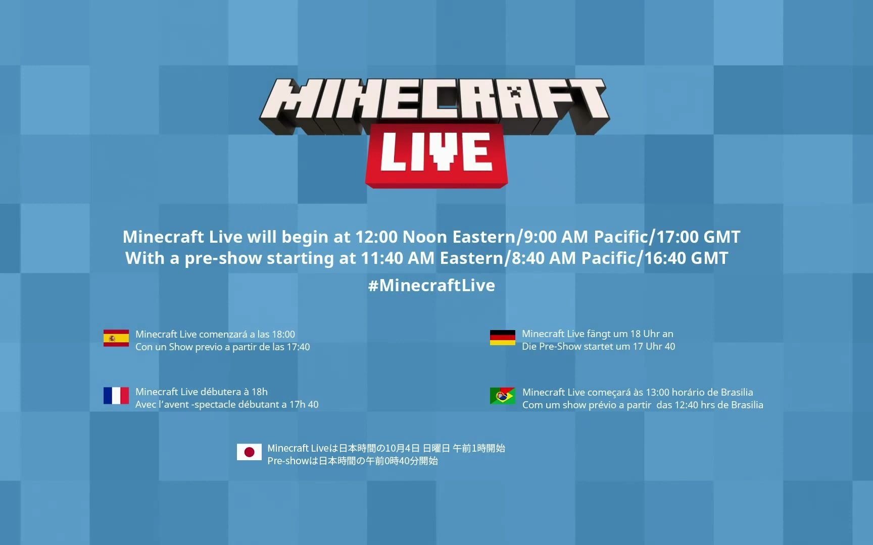 [图]Minecraft Live 2020: Full Show 我的世界2020嘉年华直播录像 中英CC字幕