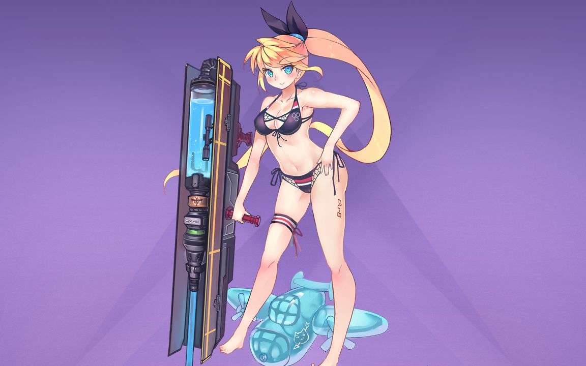 【战舰少女r】大黄蜂 换装——水仗重装