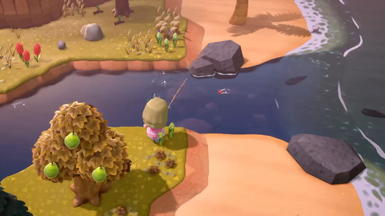 【动物森友会】之 更新后如何在素材岛一次钓两条鲟鱼【动物森友会】