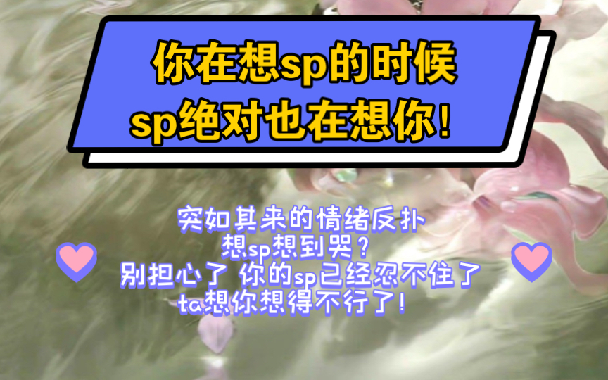 显化干货|你在想sp的时候,你的sp绝对也在想你!|内附真实案例|你稳得住,你sp绝对稳不住!哔哩哔哩bilibili