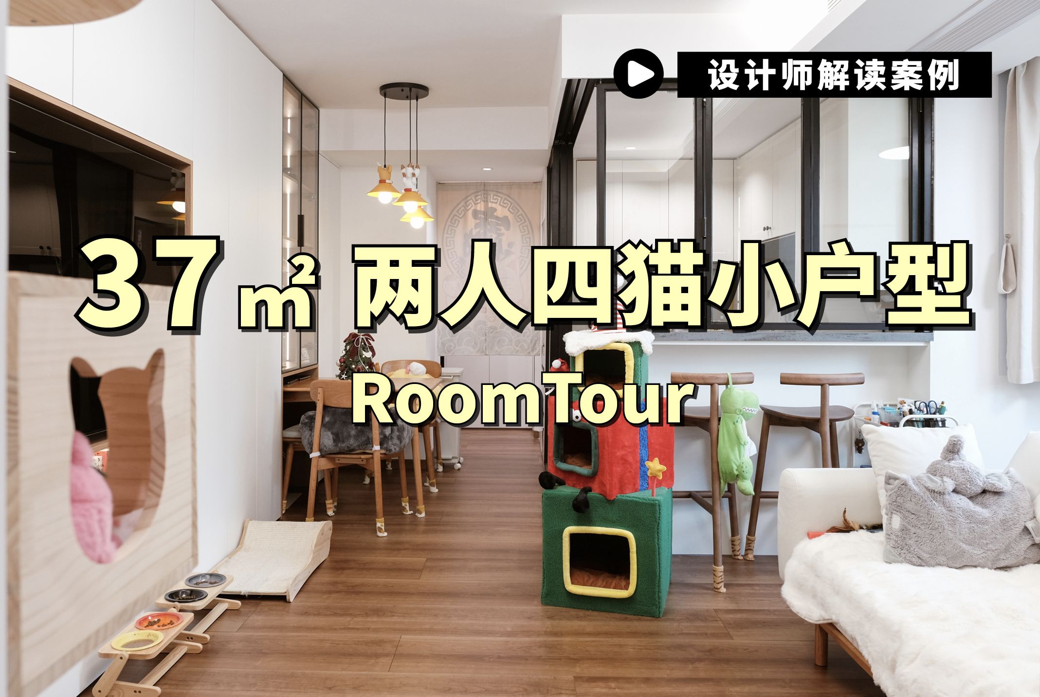 RoomTour设计师解析𐟏 37㎡二人四猫小户型!哔哩哔哩bilibili