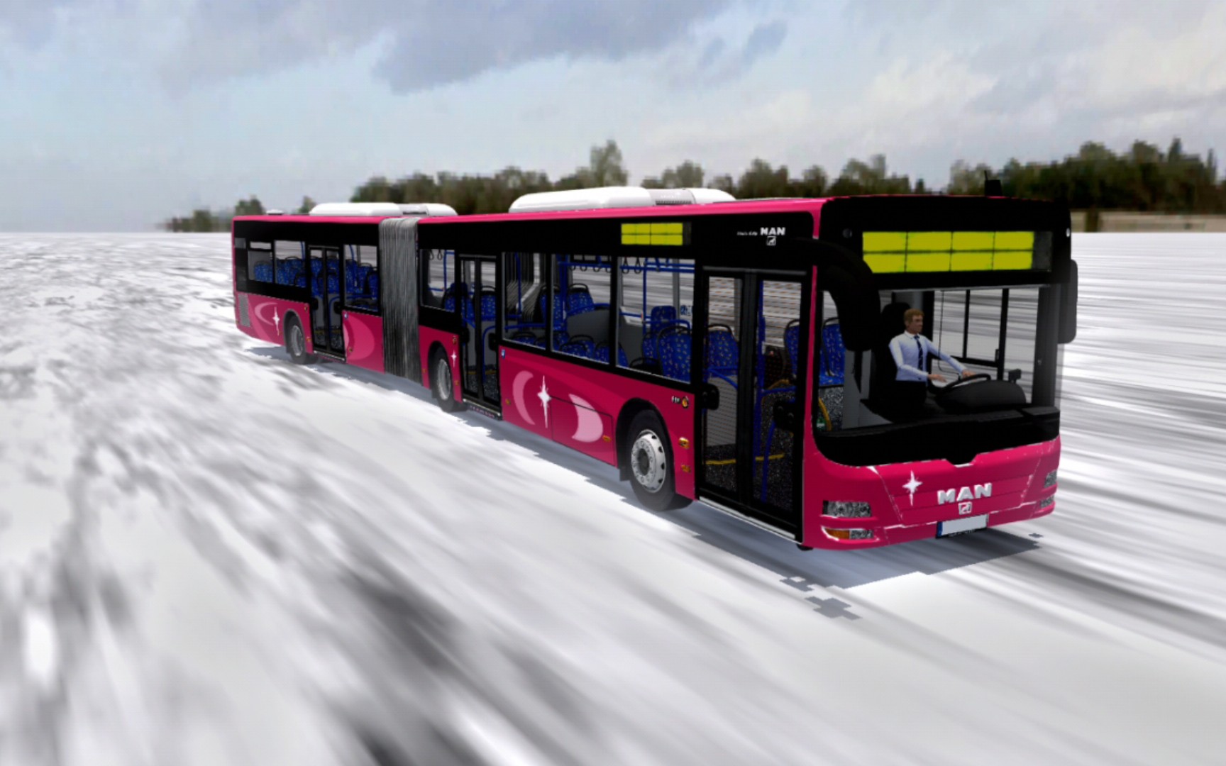 pbsu巴士涂装展示及其试运行38大连man铰接涂装