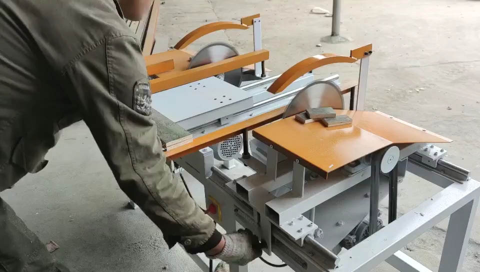 手动木托盘双端齐头锯