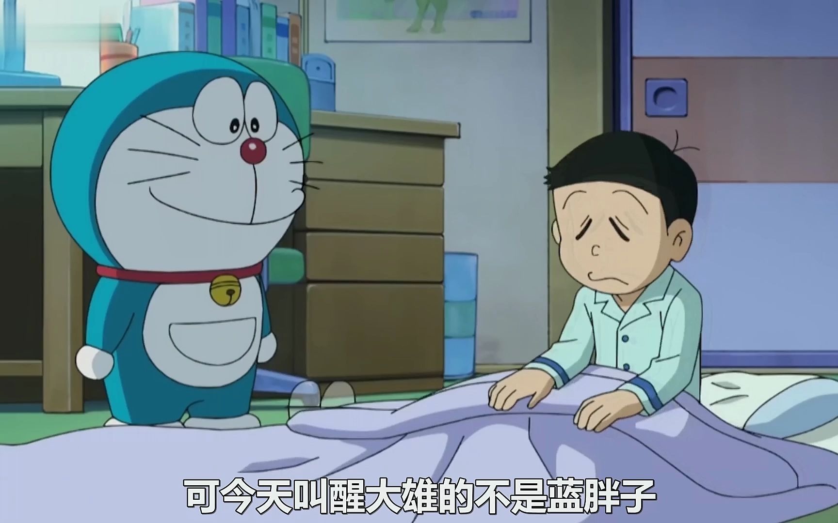 哆啦a梦:大雄展示啥叫睡觉界的天花板,小猫靠捕鼠开公司
