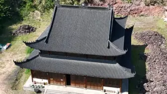 唐宋风格重檐歇山顶纯木结构大殿