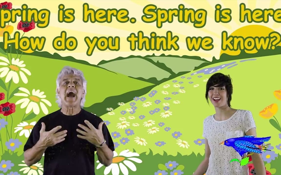 [图]Spring Songs for Children - Spring is Here with Lyrics关于春天的英文儿歌互动性强！