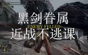 Download Video: 【艾尔登法环】黑剑眷属 近战剑盾+不死斩正面击败