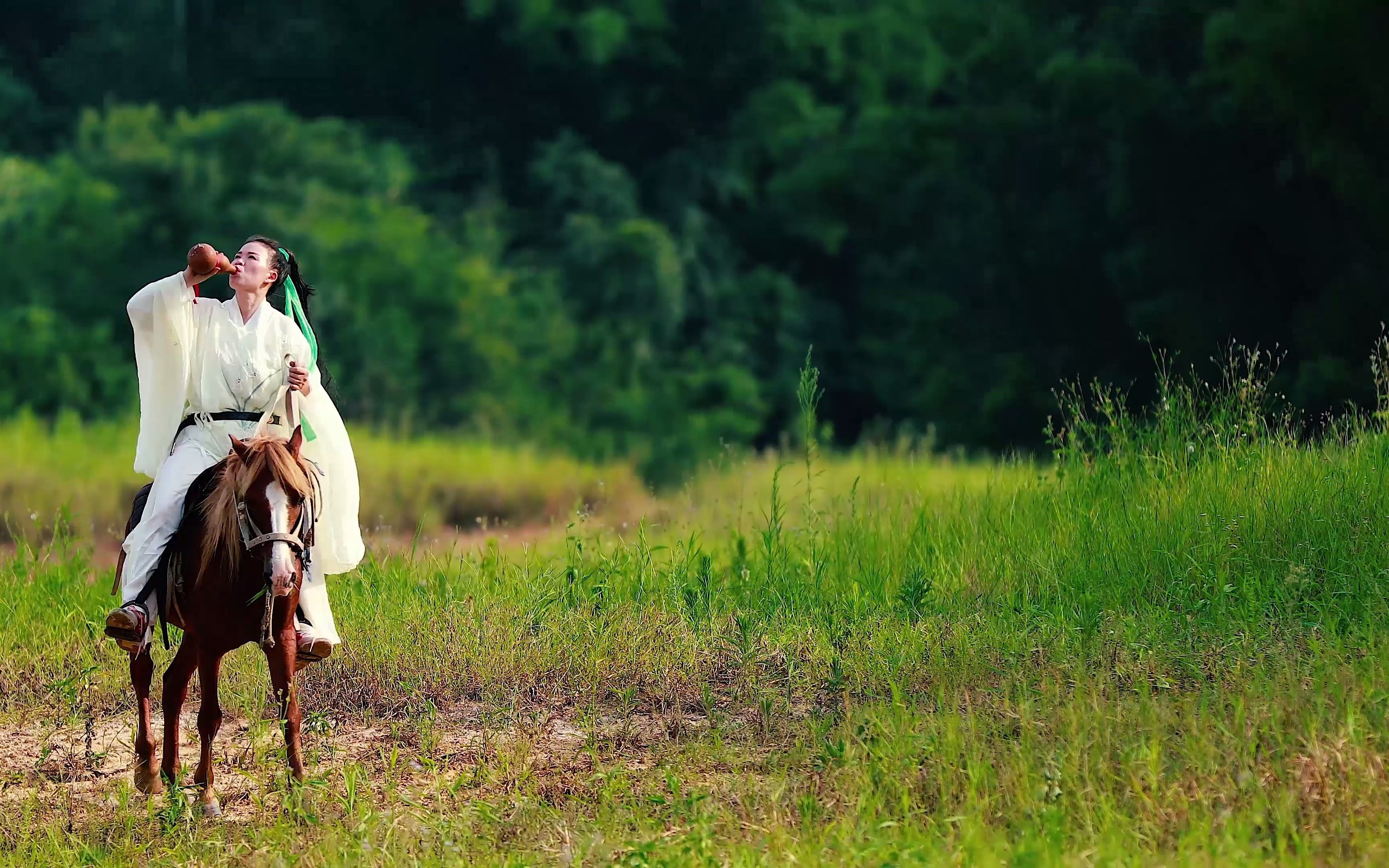 邕城汉服社汉服骑马外景活动_哔哩哔哩_bilibili