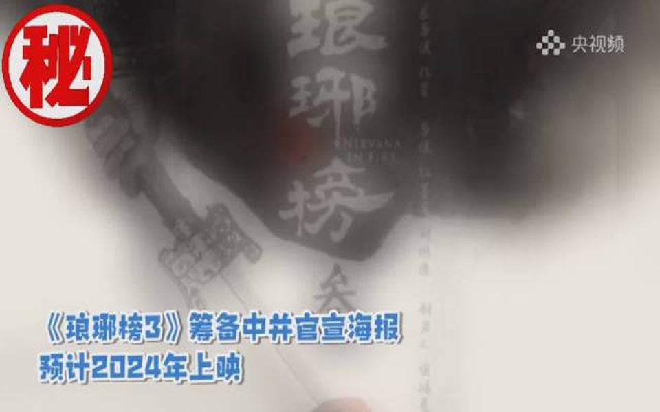 《琅琊榜3》发布官宣海报,原班人马回归,2024年播出!哔哩哔哩bilibili