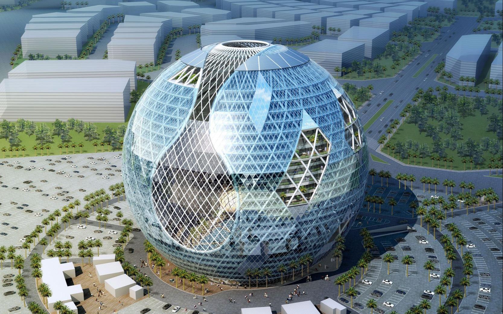 【sketchup吧】球形建筑建模技巧