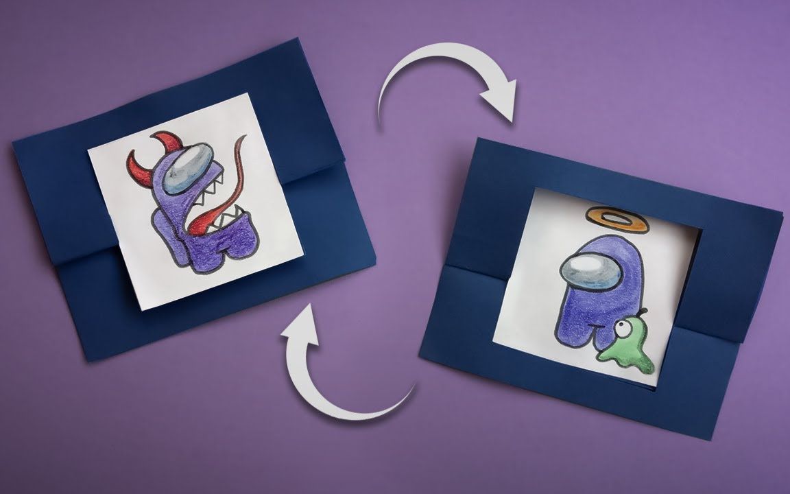 超超超超简单的手工翻翻卡!_哔哩哔哩_bilibili