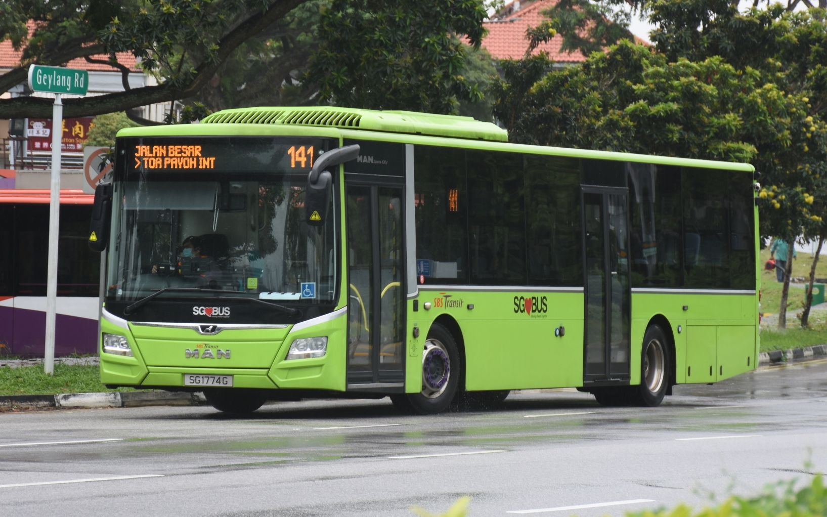 [报站pov] [新加坡公交] 新捷运141路 芽笼1巷→大巴窑_哔哩哔哩_bili