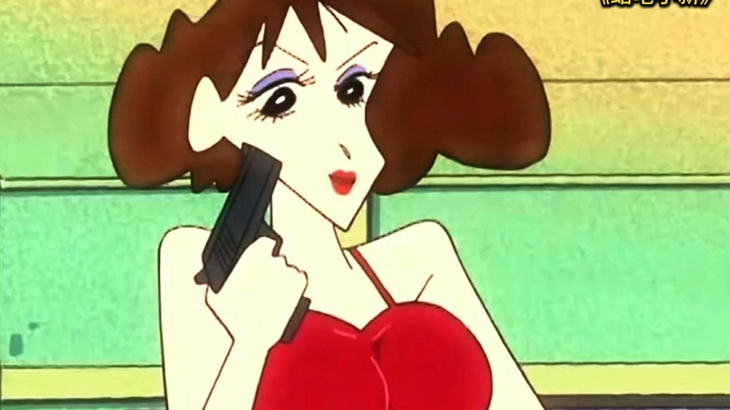 蜡笔小新.原来美伢打扮一下还是挺靓的