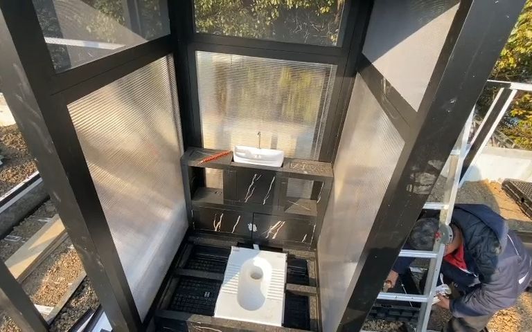 户外堆肥厕所安装全过程