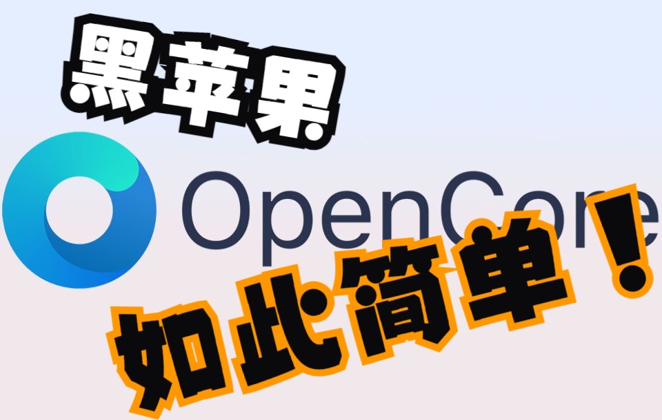 【OpenCore】仅需一小时,手把手教你配置黑苹果(以CoffeeLake平台为例)哔哩哔哩bilibili