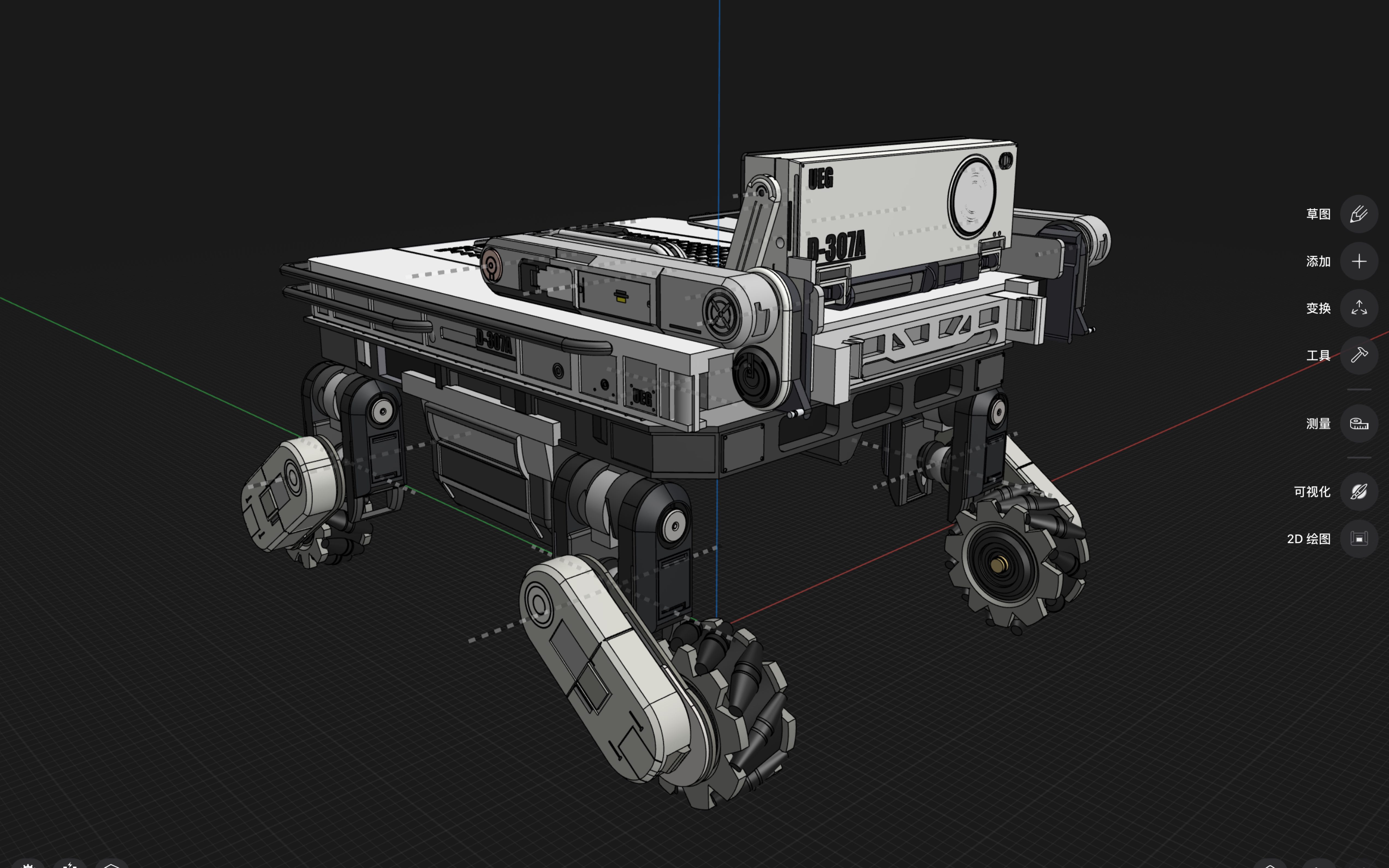 「shapr3d设计」 我使用三天时间做出了机械狗笨笨!