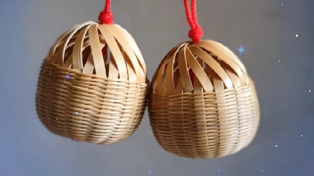 没有穿珠子的竹编铃铛