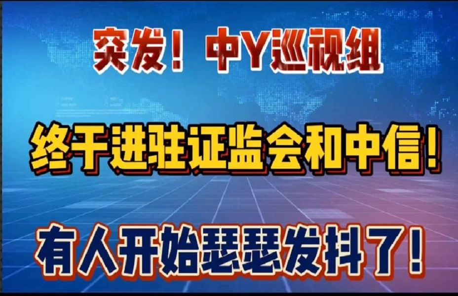 [图]突发❗中Y巡视组，终于进驻证监会和中信了！有人开始瑟瑟发抖了