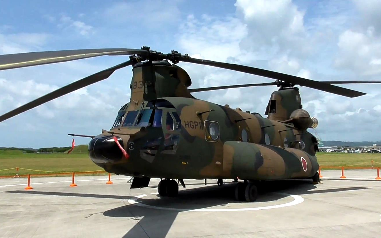 直升机节2017陆上自卫队ch47jja支努干直升机2017729