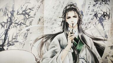 画集开箱10-古风少年，唯美画集《夜想花》by何何舞，画集收录太太