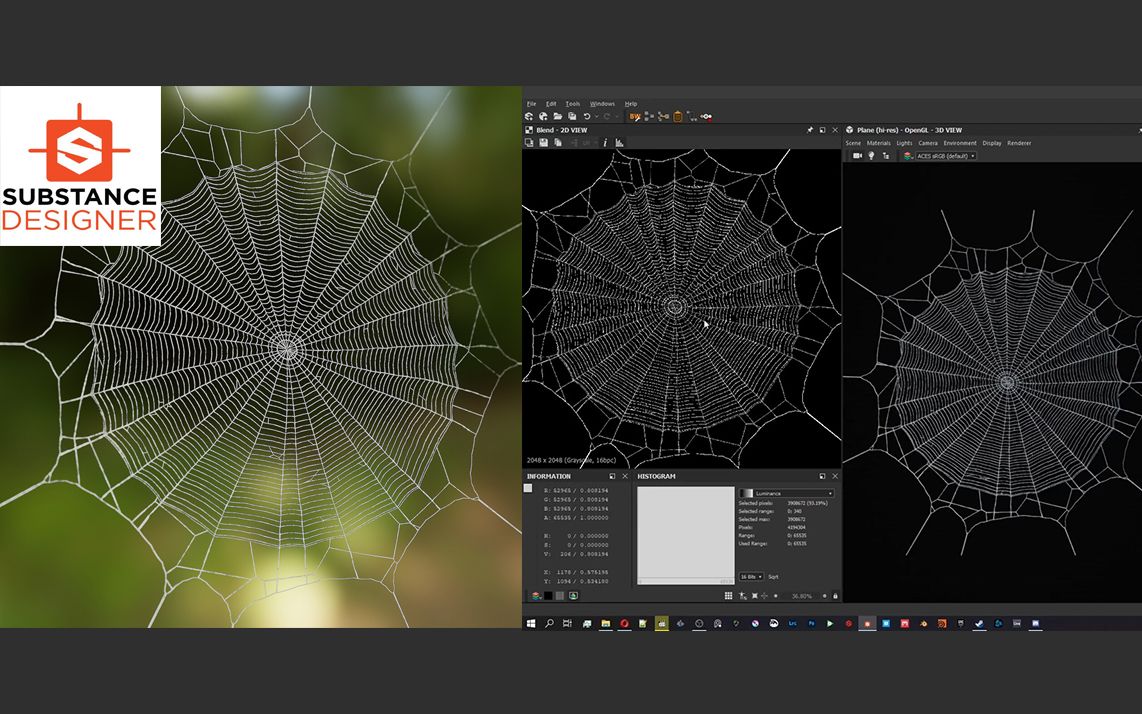 (免费下载原文件)Substance Designer 2020制作蜘蛛网哔哩哔哩bilibili