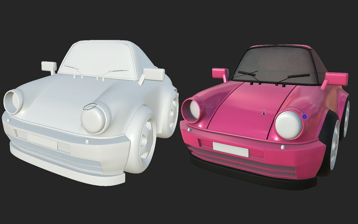 【maya建模】从模型布线到材质贴图,次世代小汽车建模,maya零基础建模