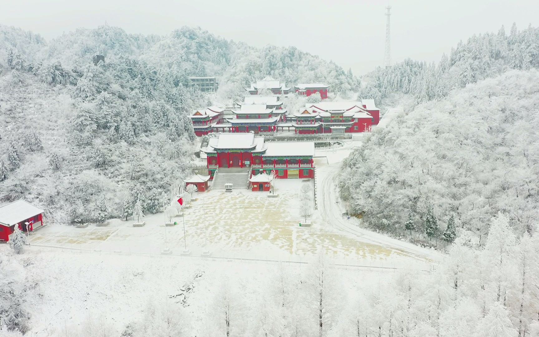 [图]江西武宁：冰雪世界太平山