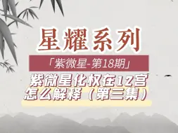 Download Video: ✔紫微星化权在12宫怎么解释（第三集）紫微斗数星耀系列：紫微星（18）