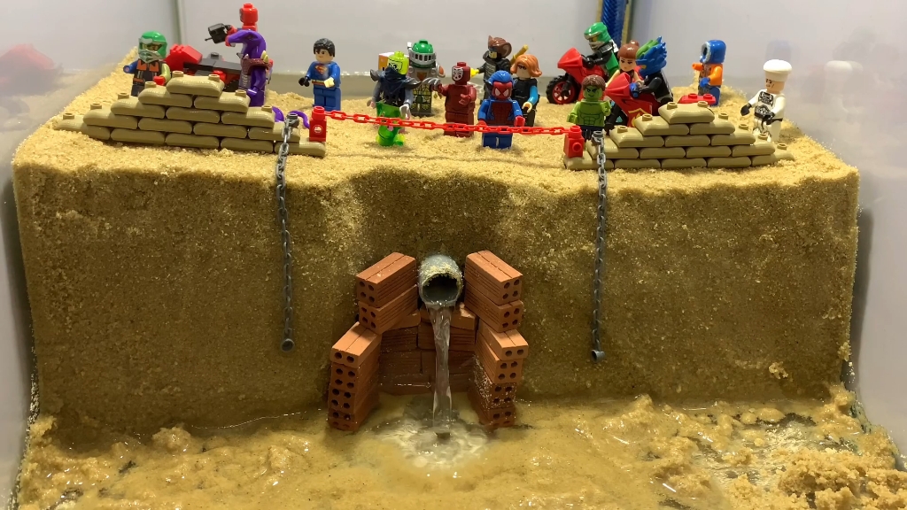 乐高大坝决口实验42 #玩具 #乐高