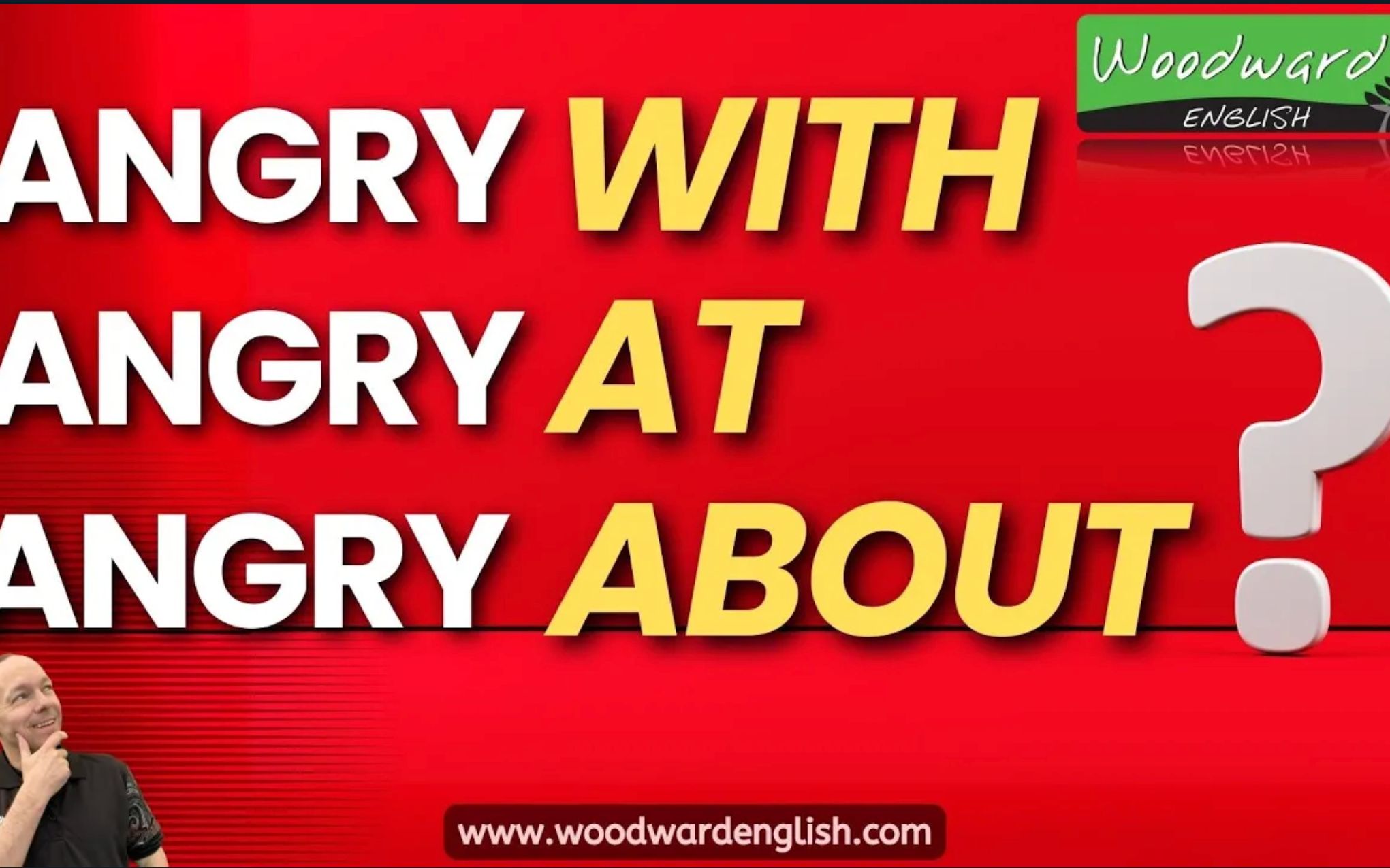 [图]【Woodward English】angry 介词词组搭配｜angry with/angry at/angry about｜区别是什么