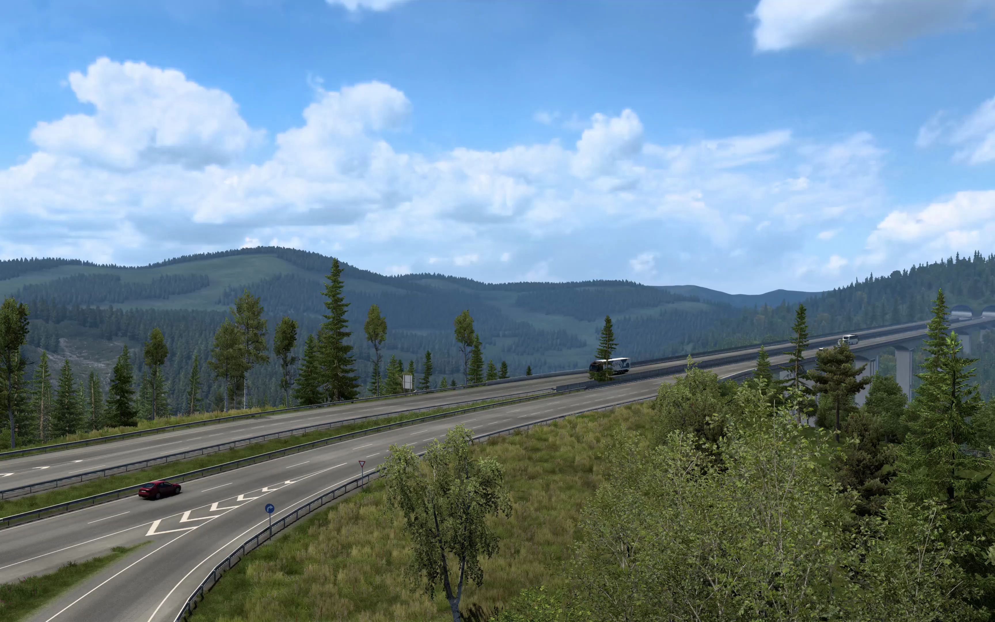 【欧卡2】开着卡车看风景:lavant天桥