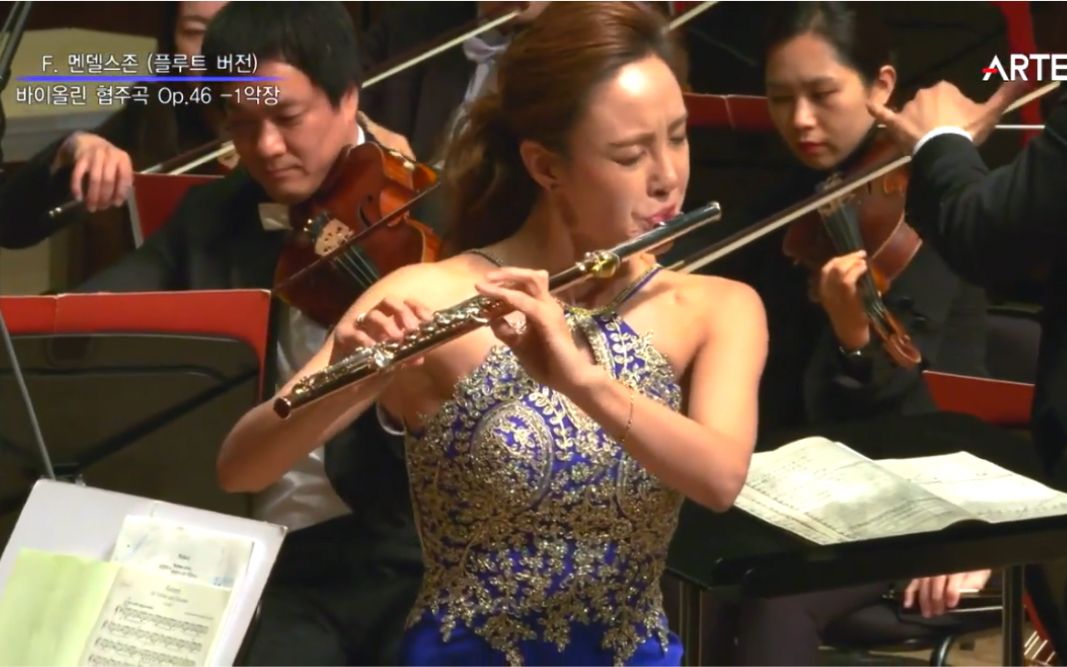 [图]Jasmine Choi & 长笛 ~ 门德尔松-e小调小提琴协奏曲 Flute & Mendelssohn Violin Concerto E Minor