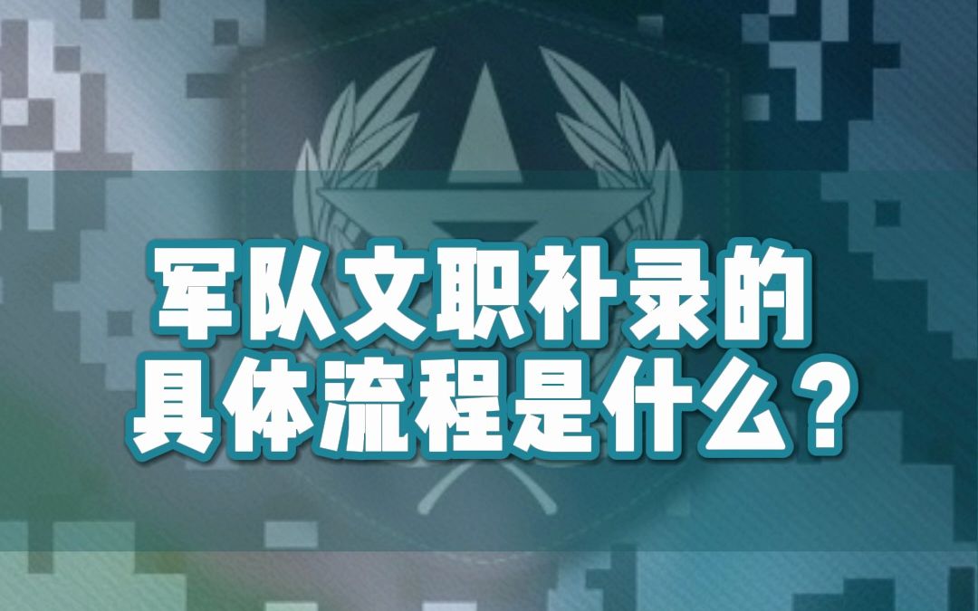 军队文职补录的具体流程是什么?哔哩哔哩bilibili