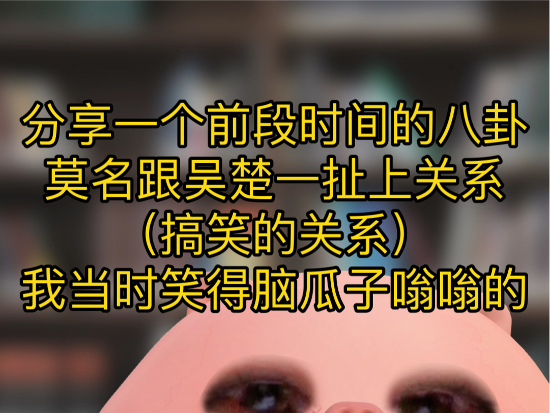 这个八卦跟吴楚一扯上搞笑的关系的时候我真的笑得抽搐哔哩哔哩bilibili