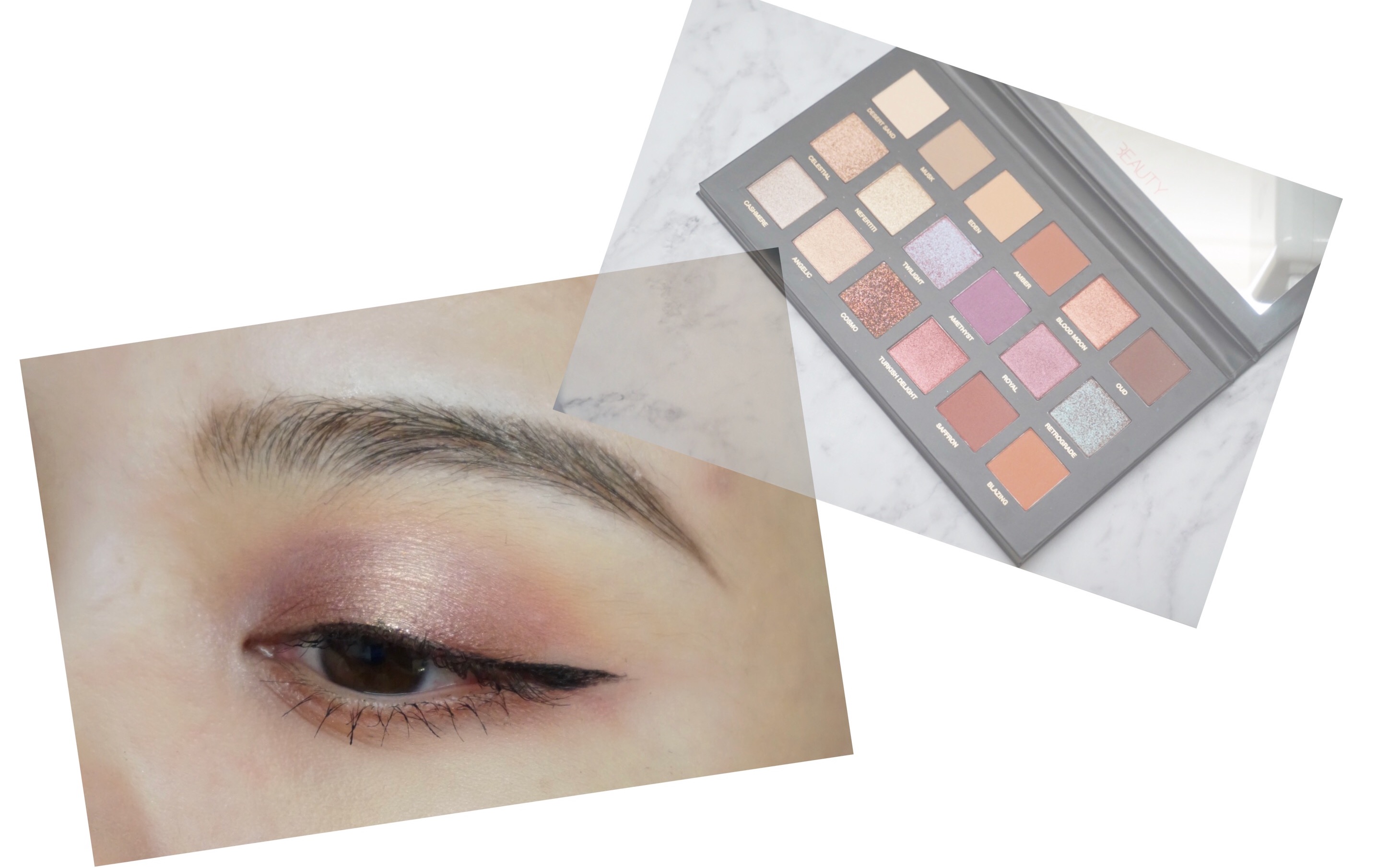 huda beauty desert dust眼影盘三种画法