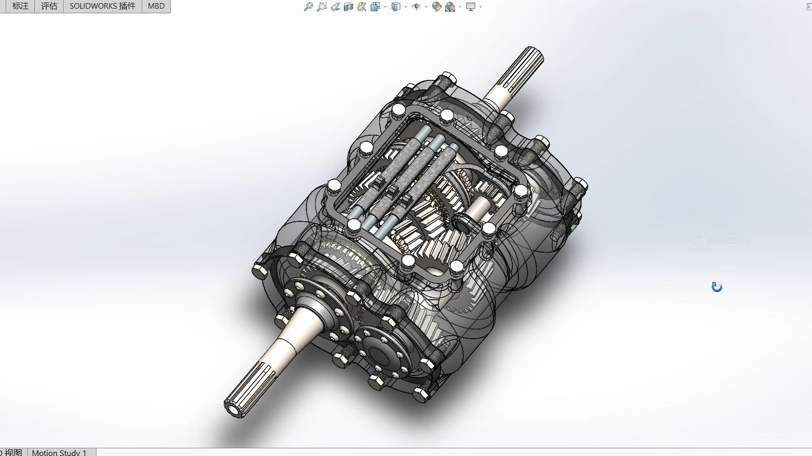 手动变速箱3d模型图纸