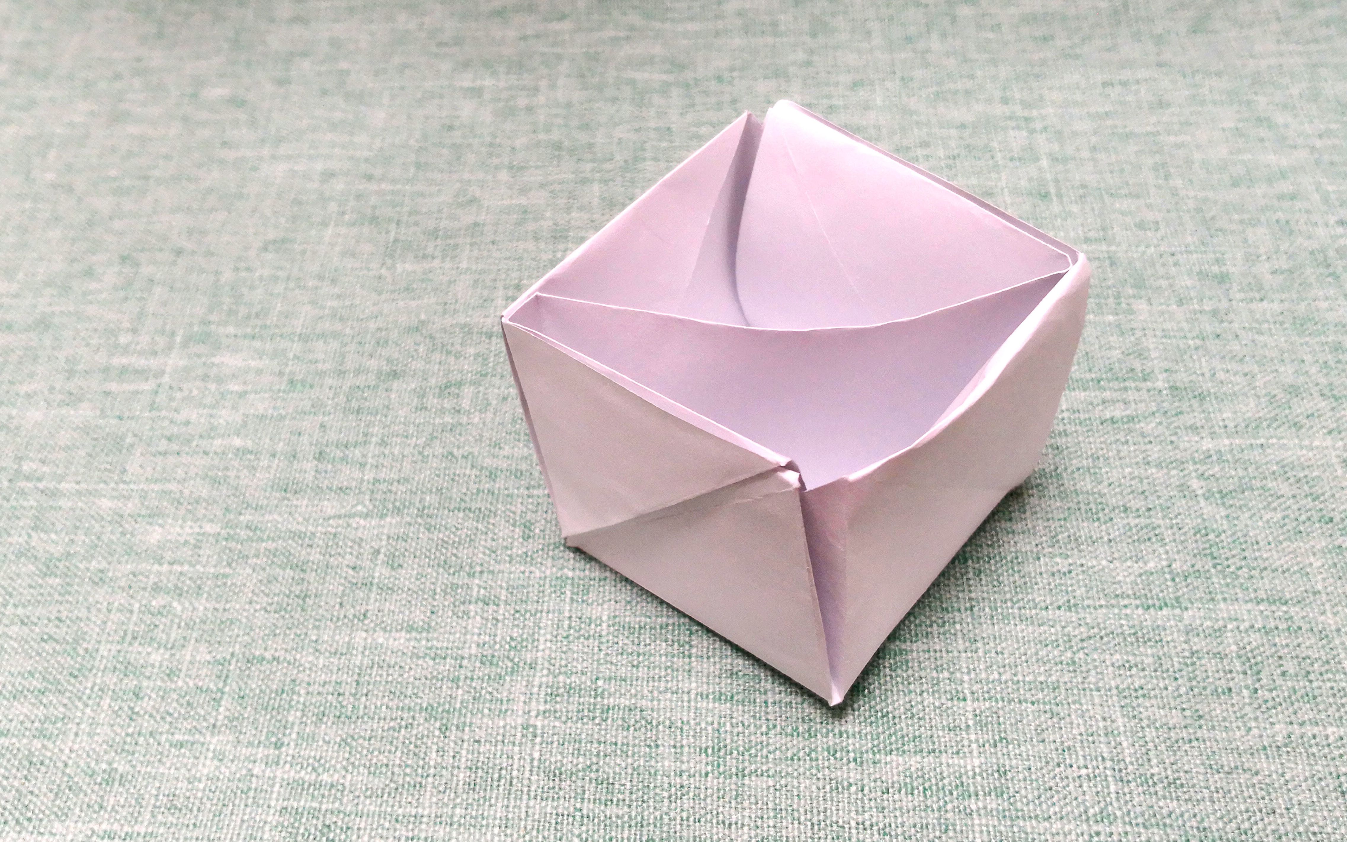 手工折纸正方体盒子图片