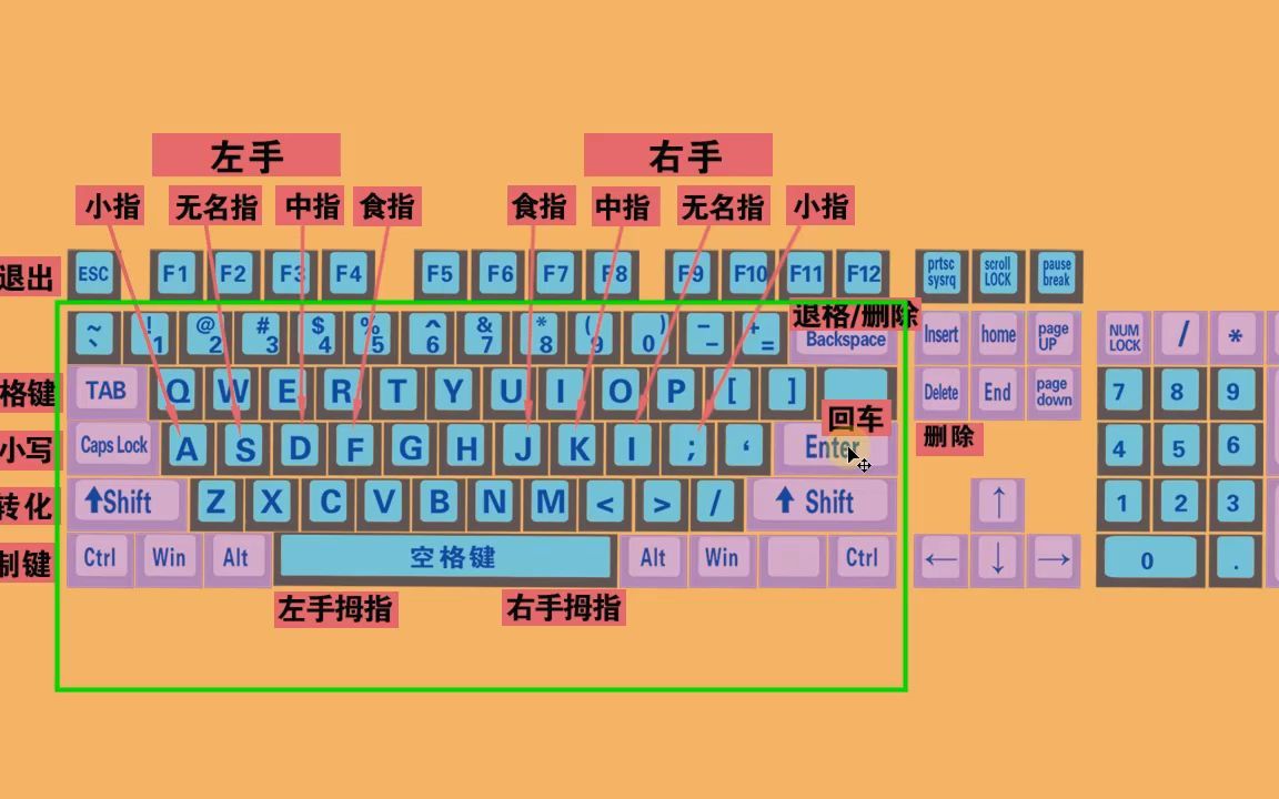 零基礎電腦知識,掌握鍵盤標準指法,打字速度和準確率都可以提高