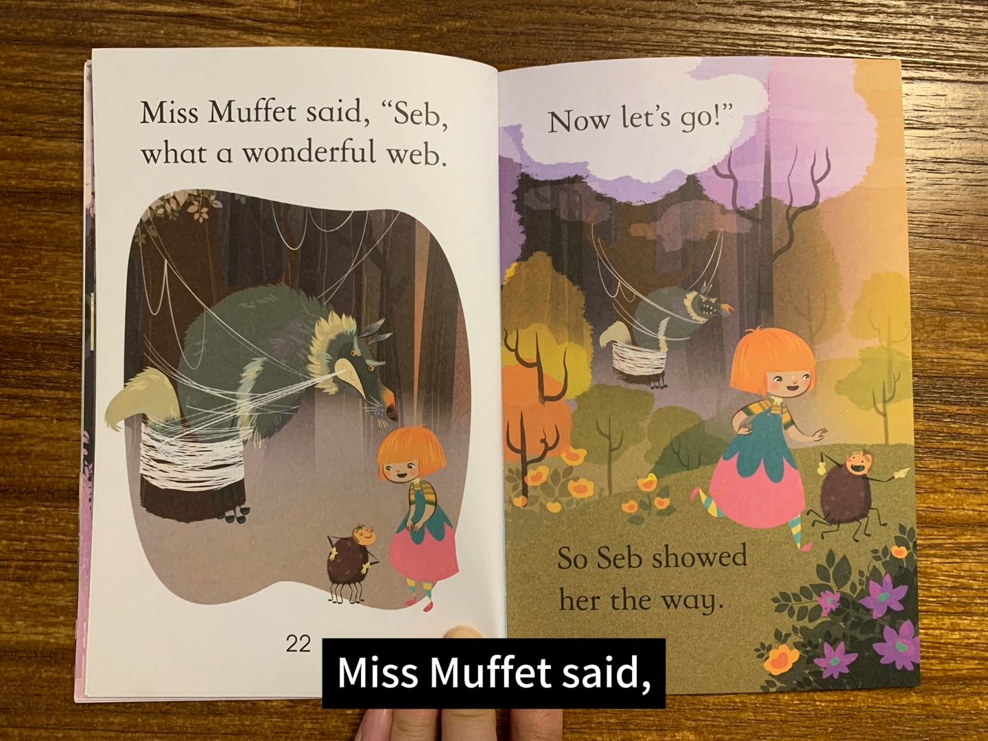 大聖跟讀英文繪本little miss muffet 給崽讀故事