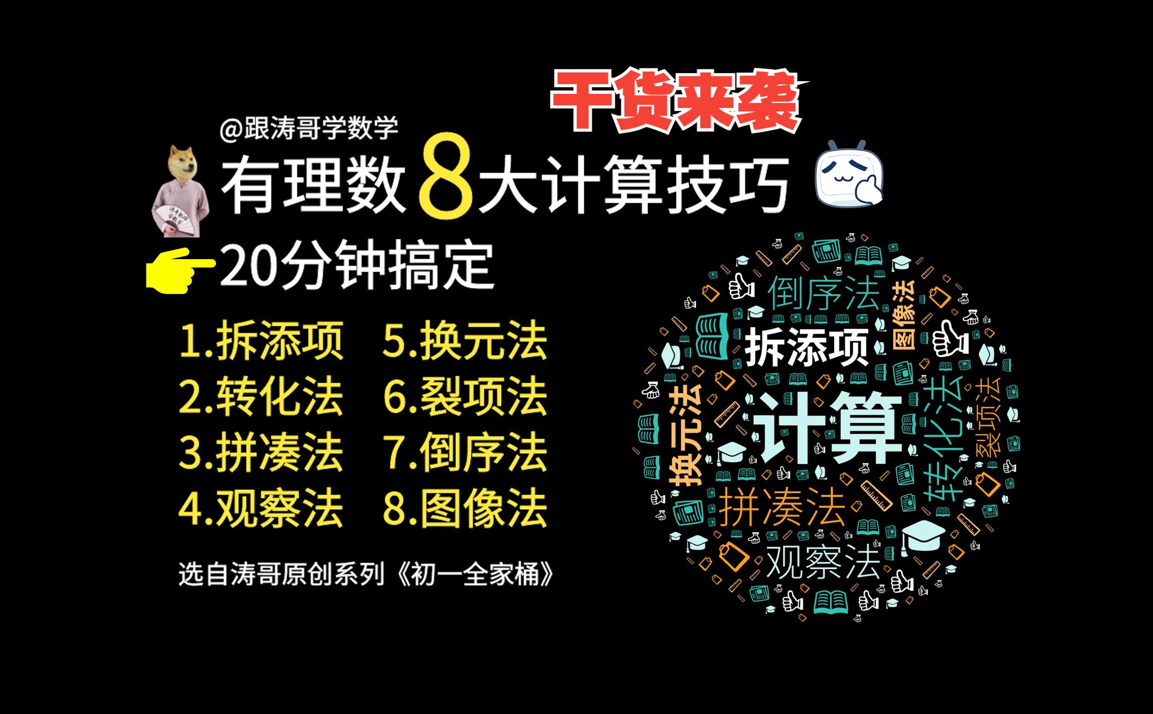 有理数8大计算技巧合集,史上最最最全干货吃透这16题哔哩哔哩bilibili