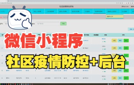 [含论文+辩论PPT+源码等]微信小程序社区疫情防控+后台管理前后分离VUE[包运行成功哔哩哔哩bilibili