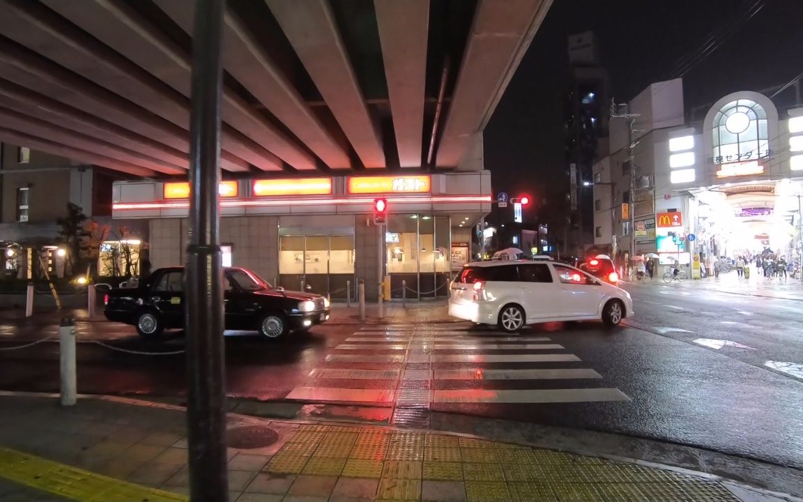 【超清日本】漫步夜晚雨中的大阪府 高槻市街景 2019.12哔哩哔哩bilibili