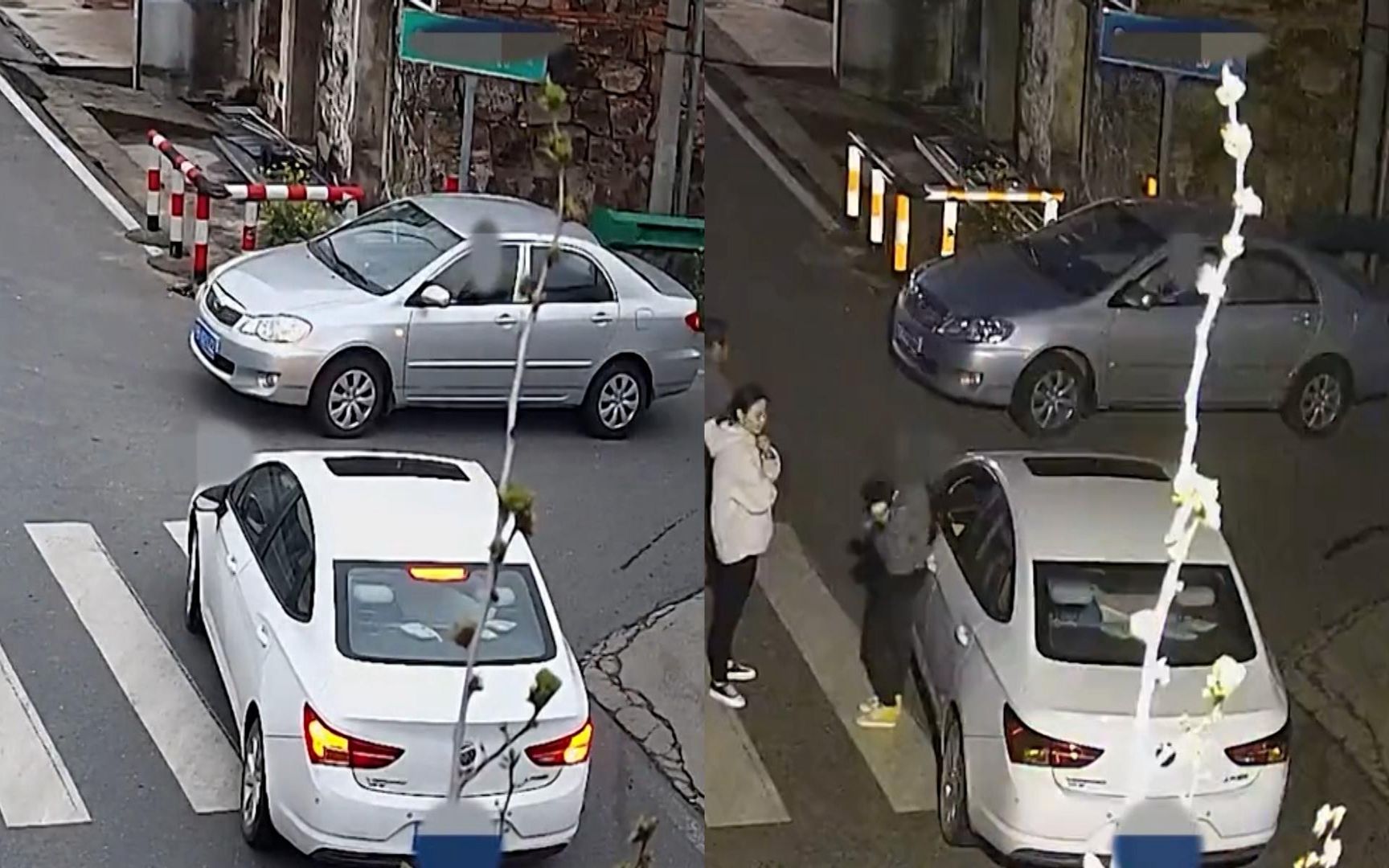俩司机路口相遇互不相让,路口停车从白天杠到晚上,交警劝导无果