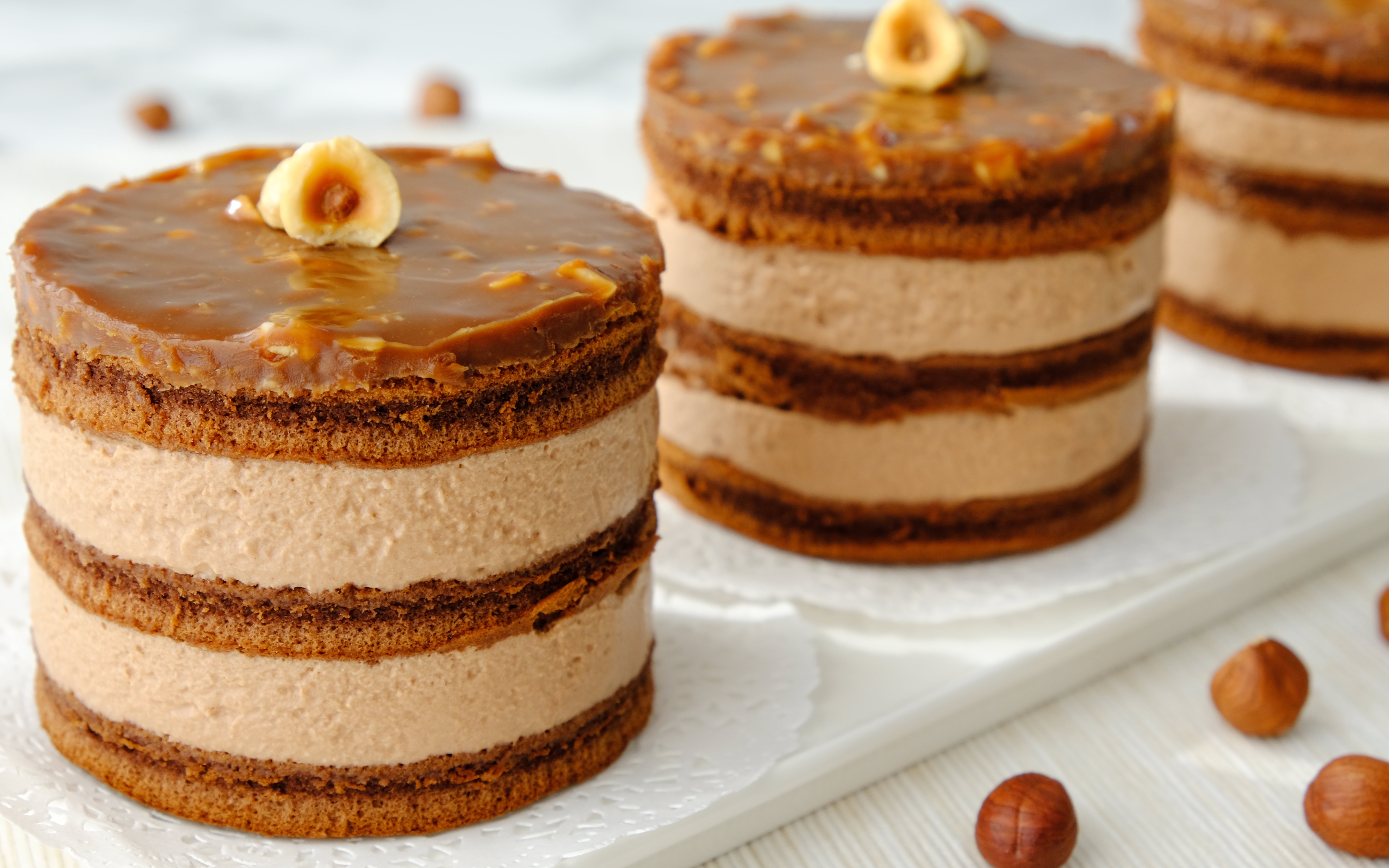 【4k】nutella榛子巧克力奶油蛋糕 | 迷你小蛋糕